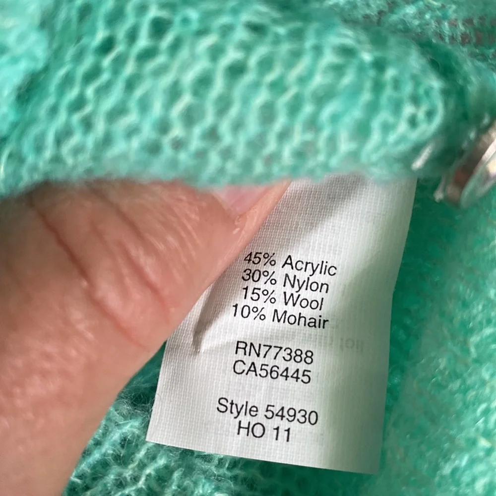 J Crew cardigan sweater turquoise Small - Picture 7 of 7